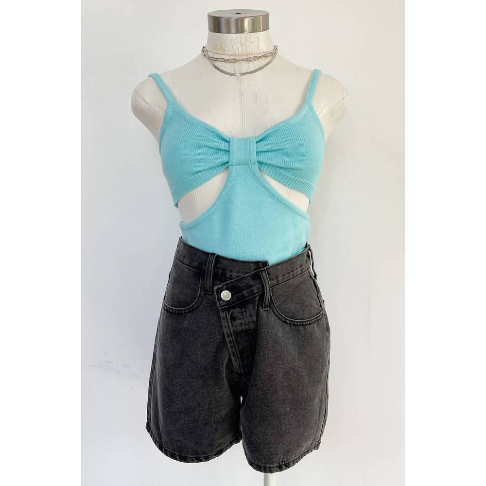 NEW O.VIANCA women's tulum top in aqua